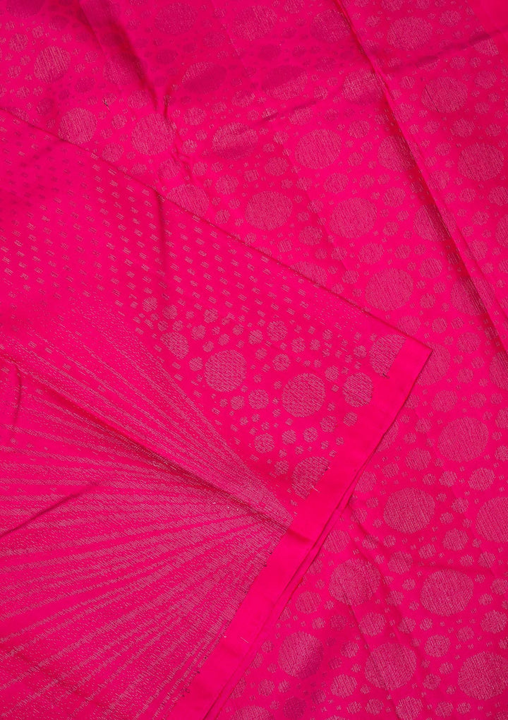 Rani Pink Zariwork Pure Silk Saree-Koskii