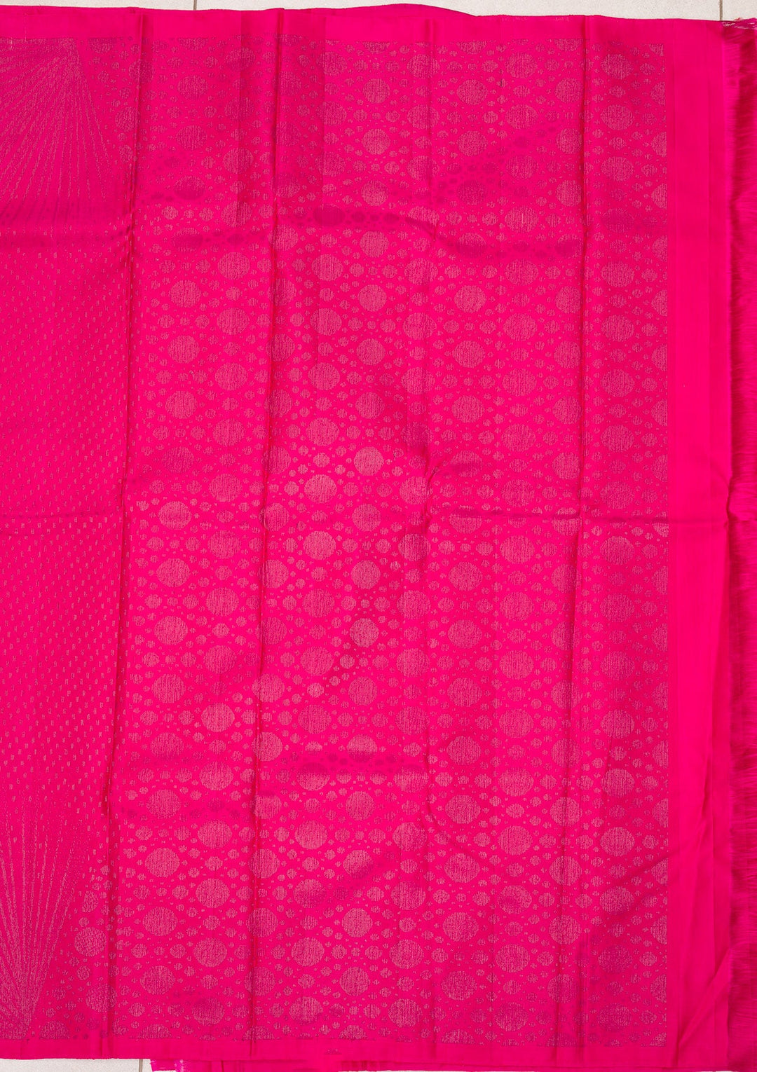 Rani Pink Zariwork Pure Silk Saree-Koskii