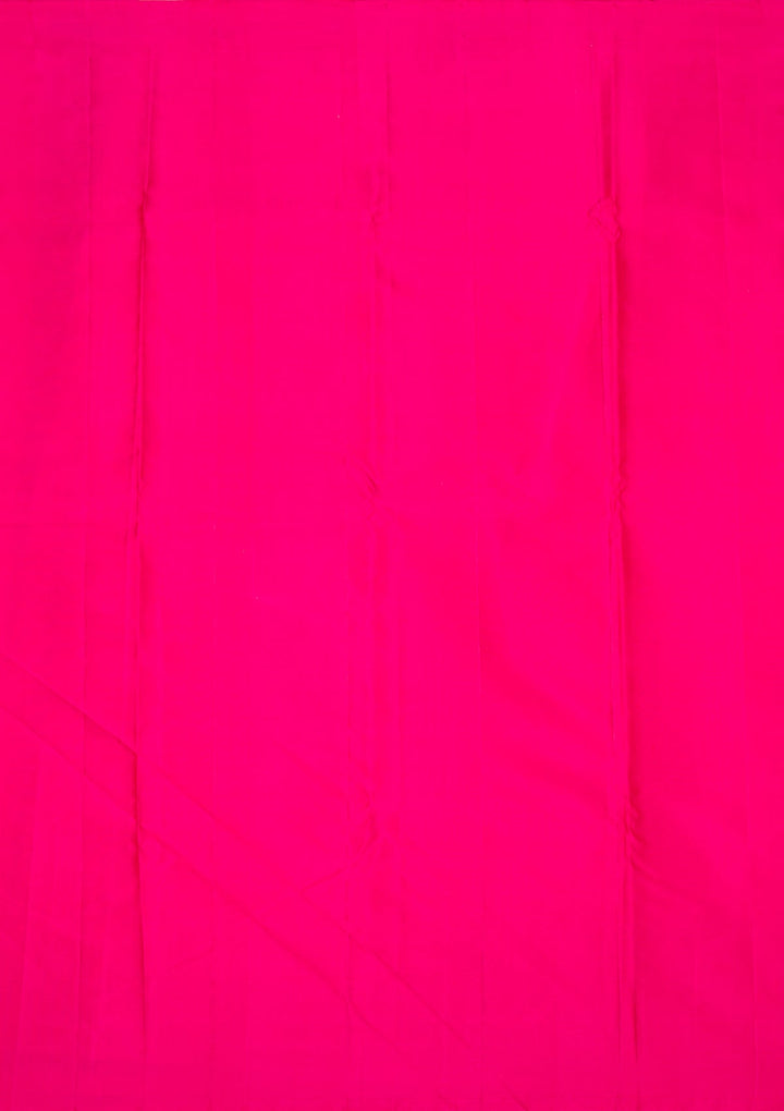 Rani Pink Zariwork Pure Silk Saree-Koskii