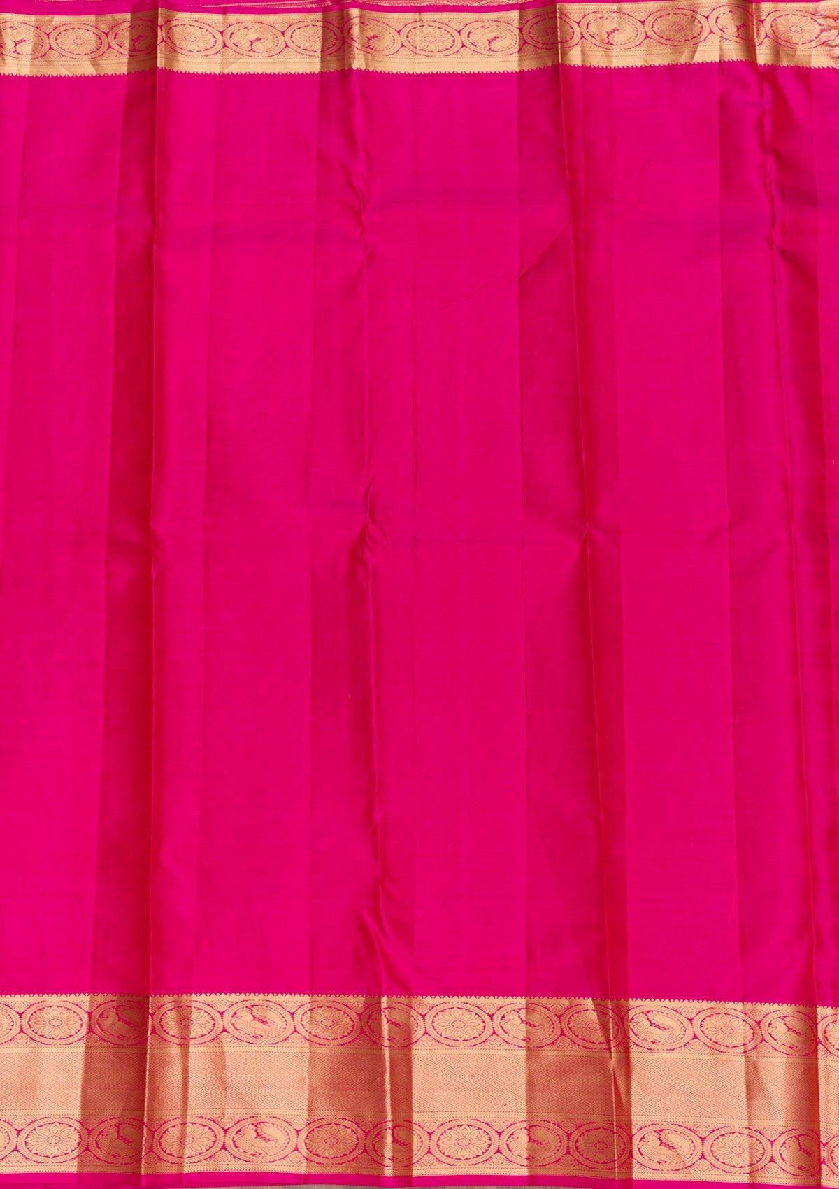 Rani Pink Zariwork Pure Silk Saree-Koskii