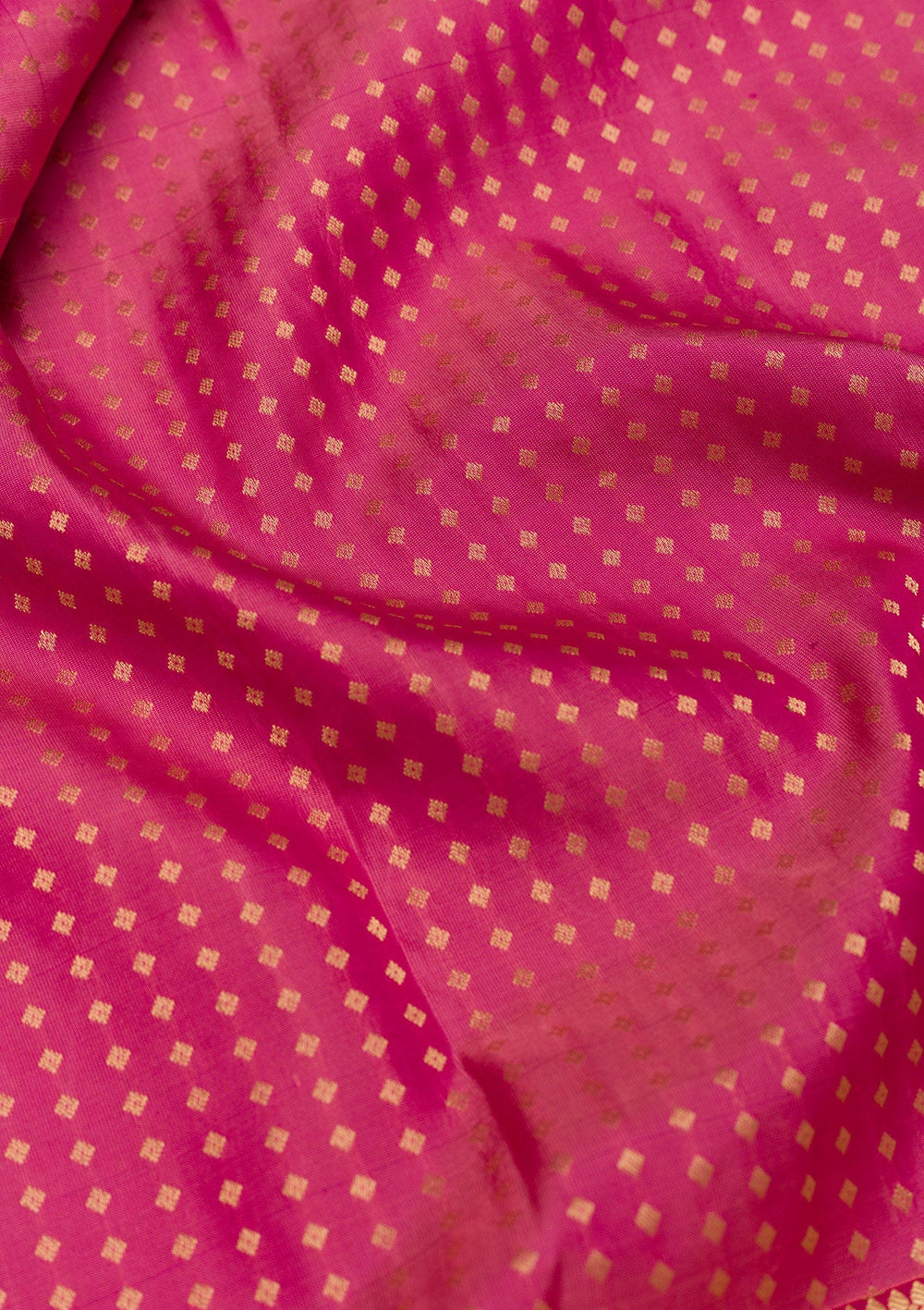Rani Pink Zariwork Pure Silk Saree-Koskii