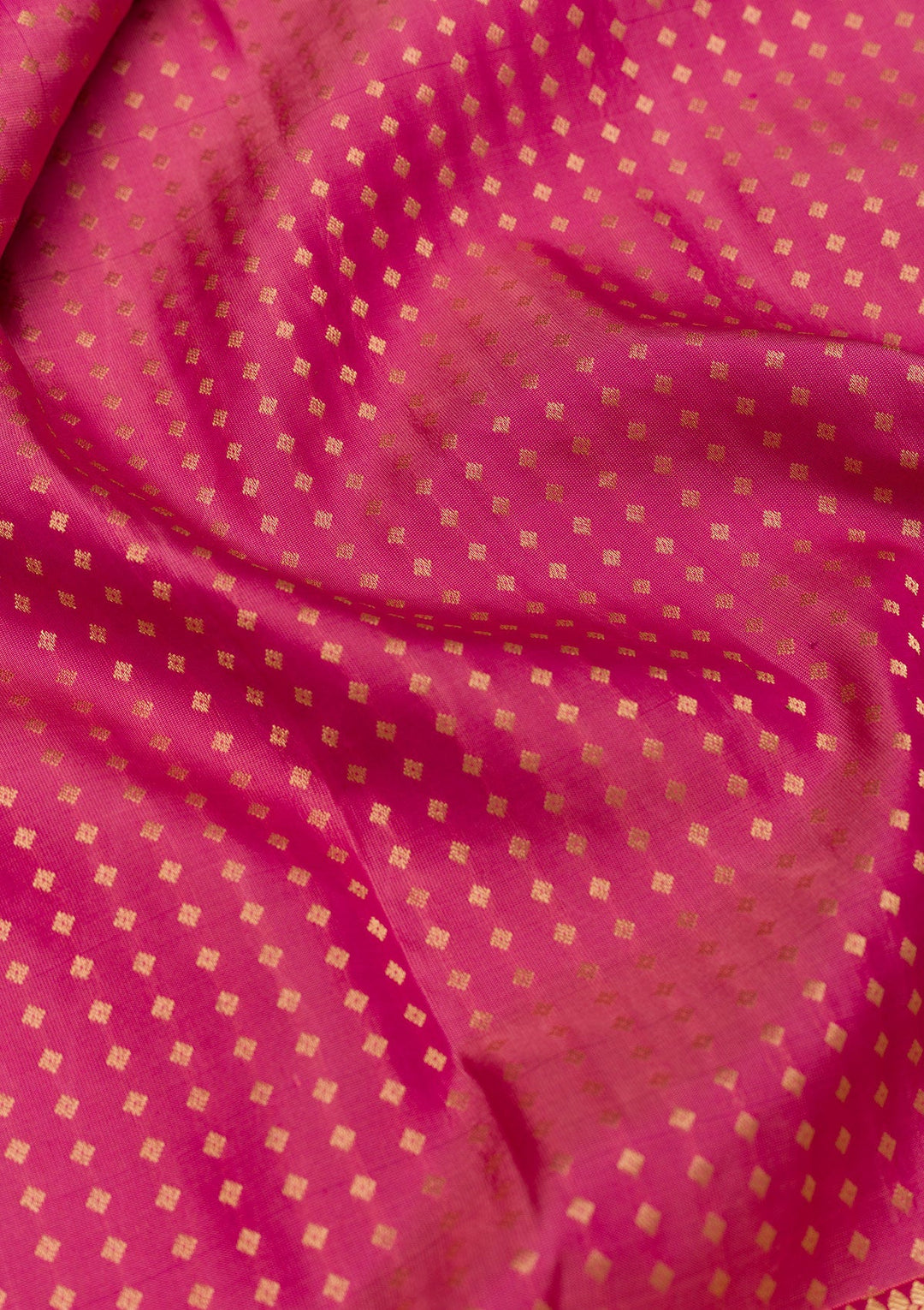 Rani Pink Zariwork Pure Silk Saree-Koskii