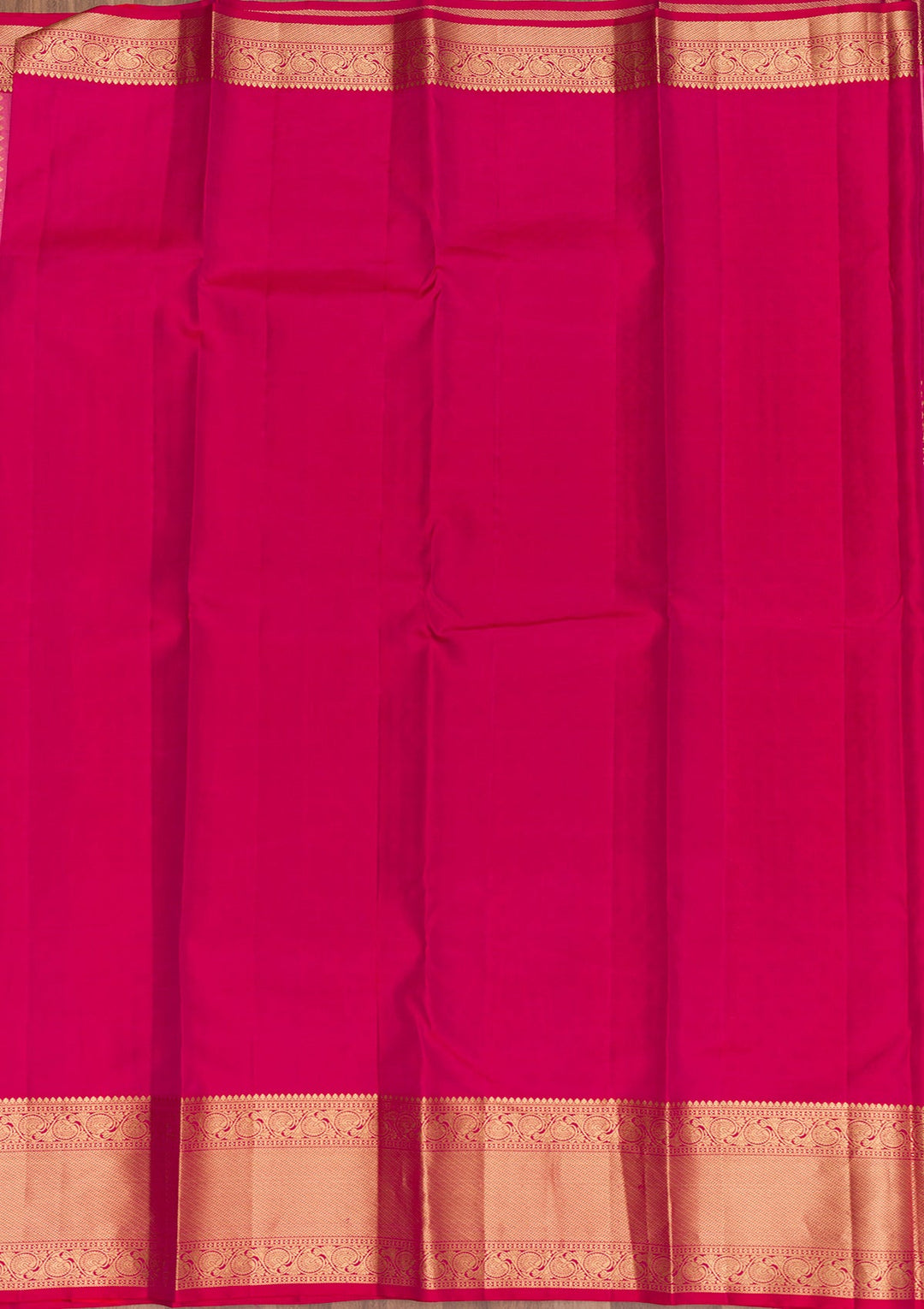 Rani Pink Zariwork Pure Silk Saree-Koskii