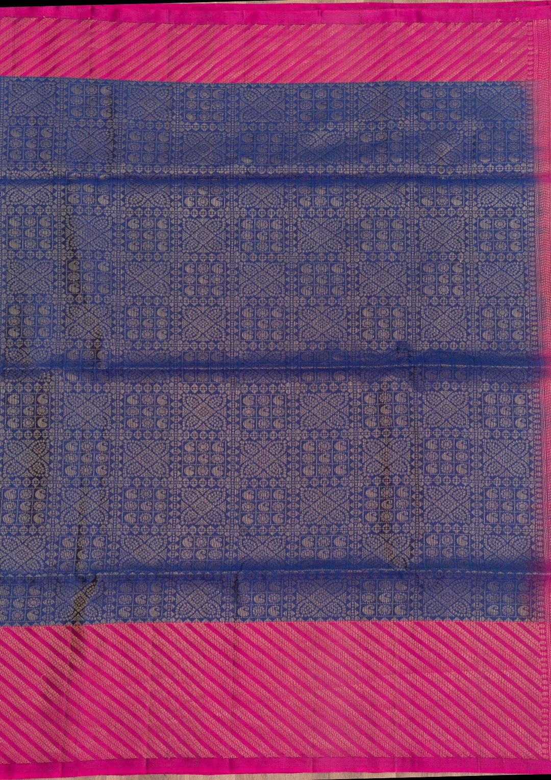 Rani Pink Zariwork Pure Silk Saree-Koskii