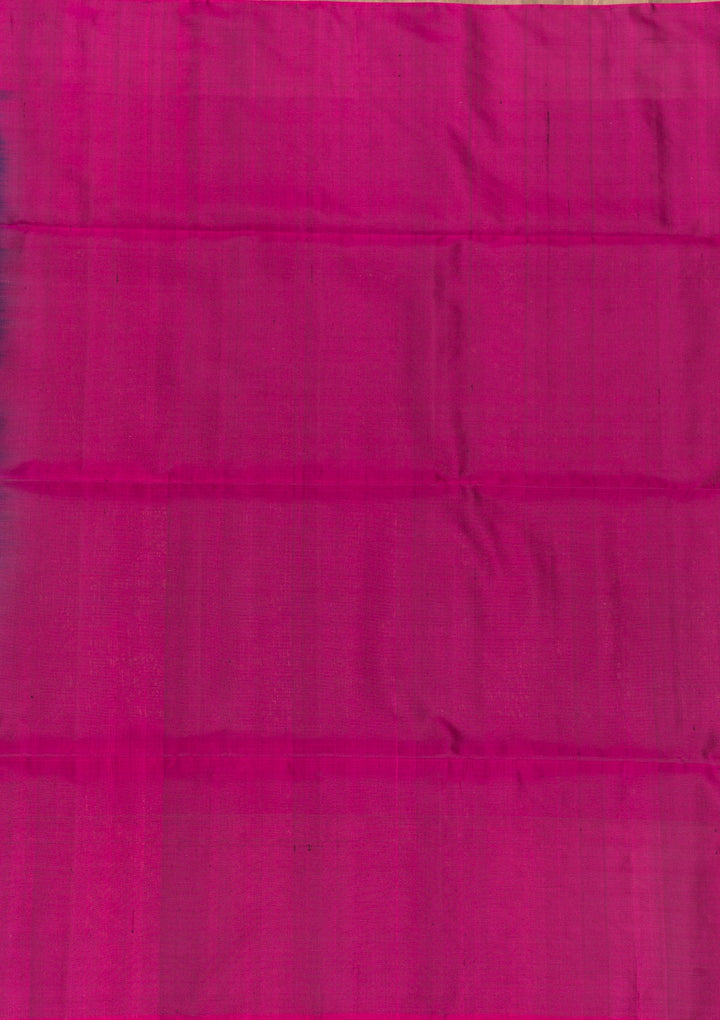 Rani Pink Zariwork Pure Silk Saree-Koskii