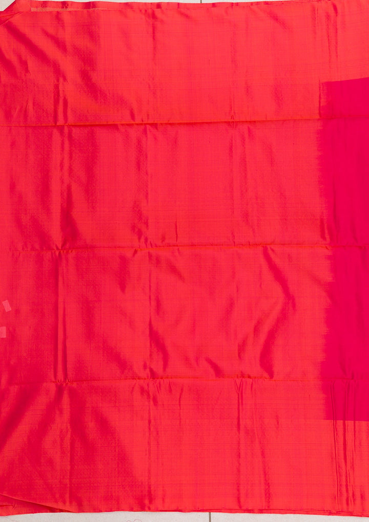 Rani Pink Zariwork Pure Silk Saree-Koskii