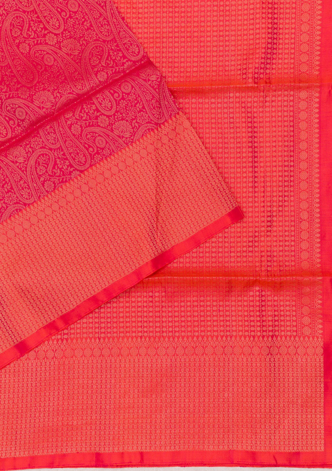 Rani Pink Zariwork Pure Silk Saree-Koskii