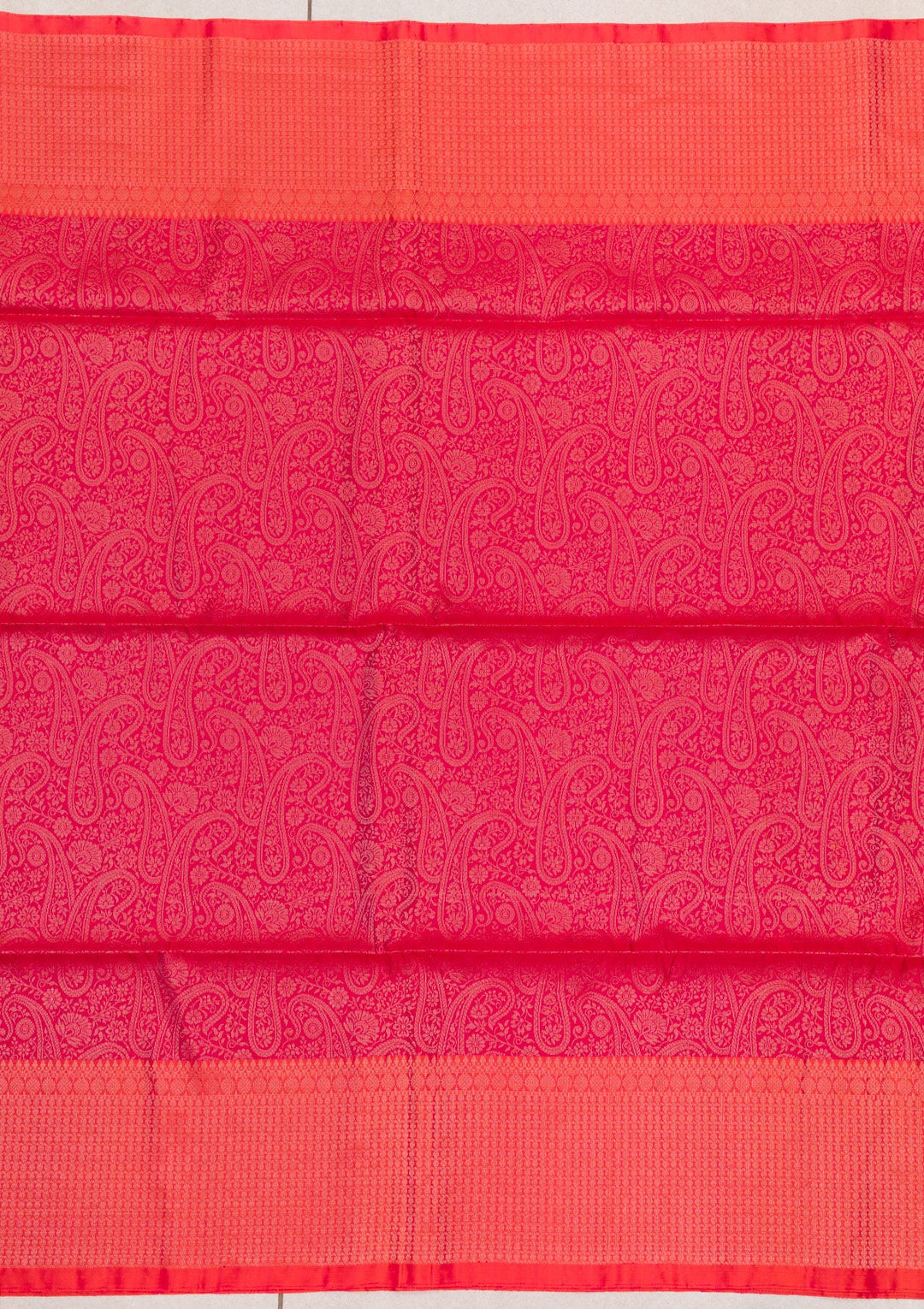 Rani Pink Zariwork Pure Silk Saree-Koskii