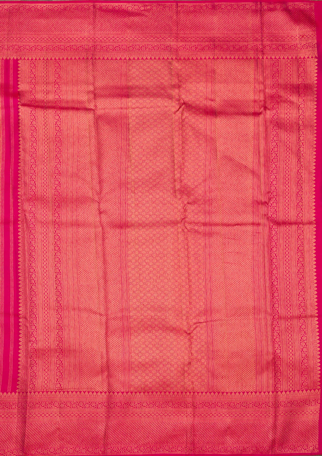 Rani Pink Zariwork Pure Silk Saree-Koskii