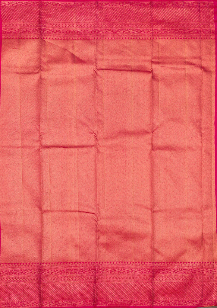 Rani Pink Zariwork Pure Silk Saree-Koskii