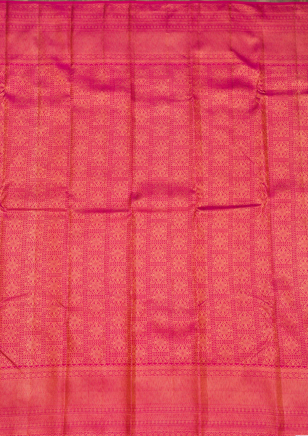 Rani Pink Zariwork Pure Silk Saree-Koskii