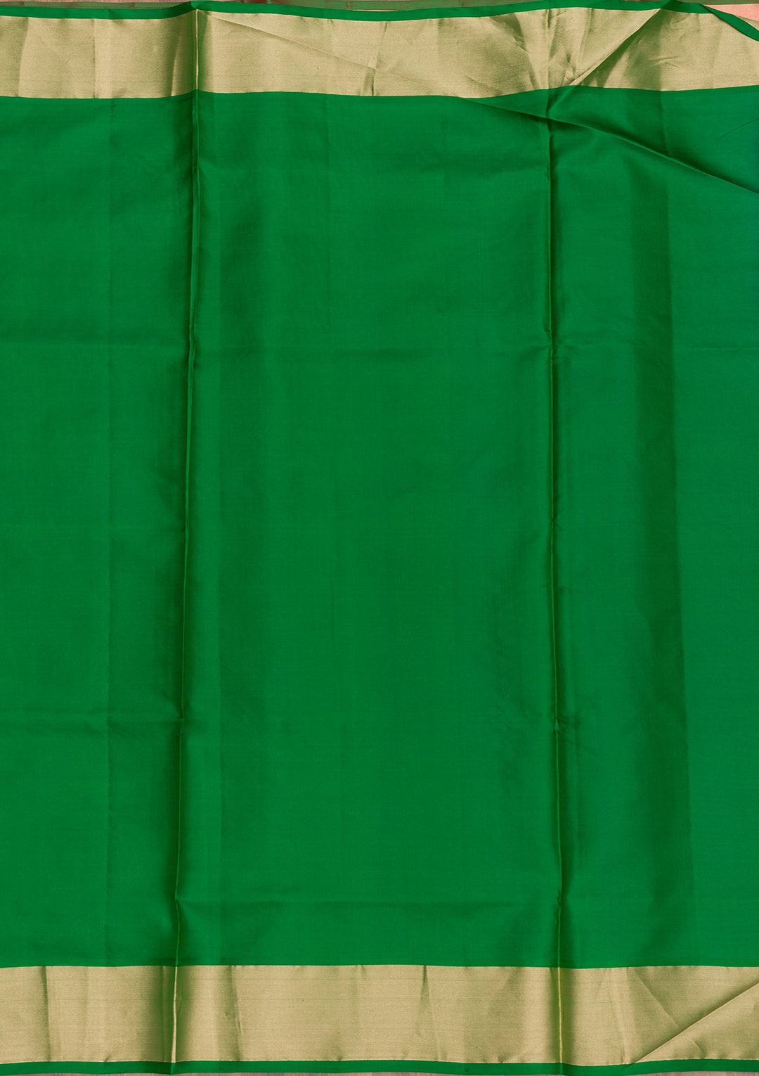 Rani Pink Zariwork Pure Silk Saree-Koskii