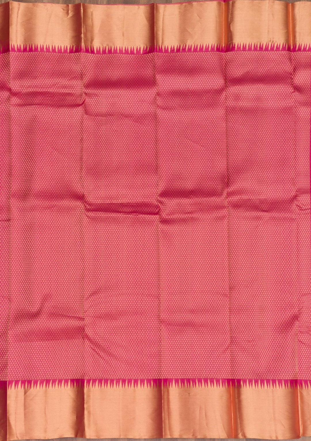 Rani Pink Zariwork Pure Silk Saree-Koskii