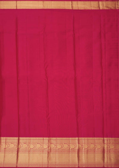 Rani Pink Zariwork Pure Silk Saree-Koskii