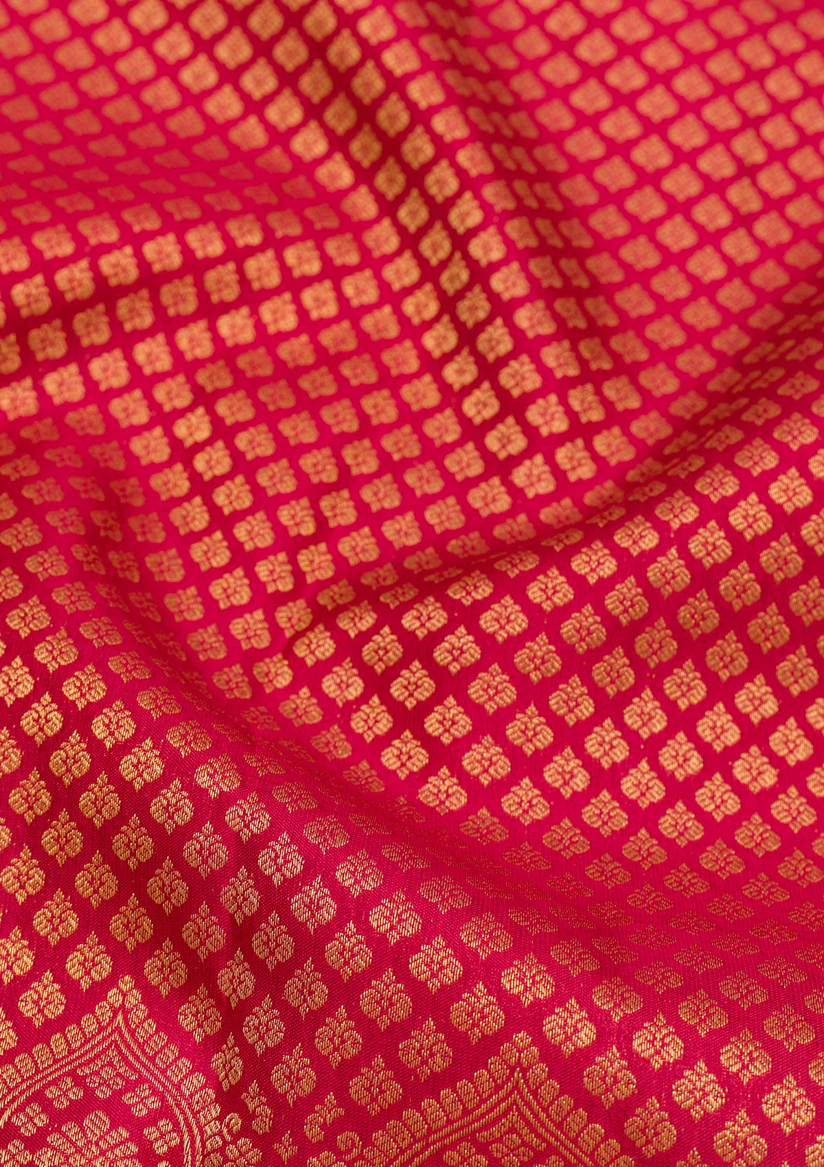 Rani Pink Zariwork Pure Silk Saree-Koskii