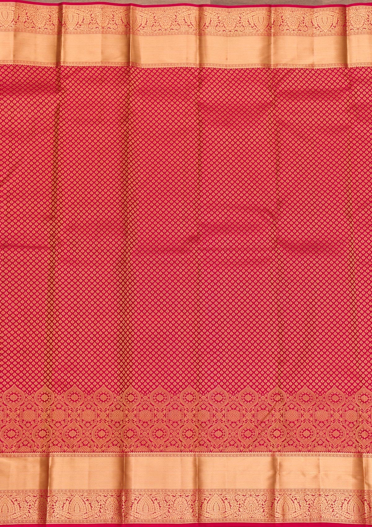 Rani Pink Zariwork Pure Silk Saree-Koskii