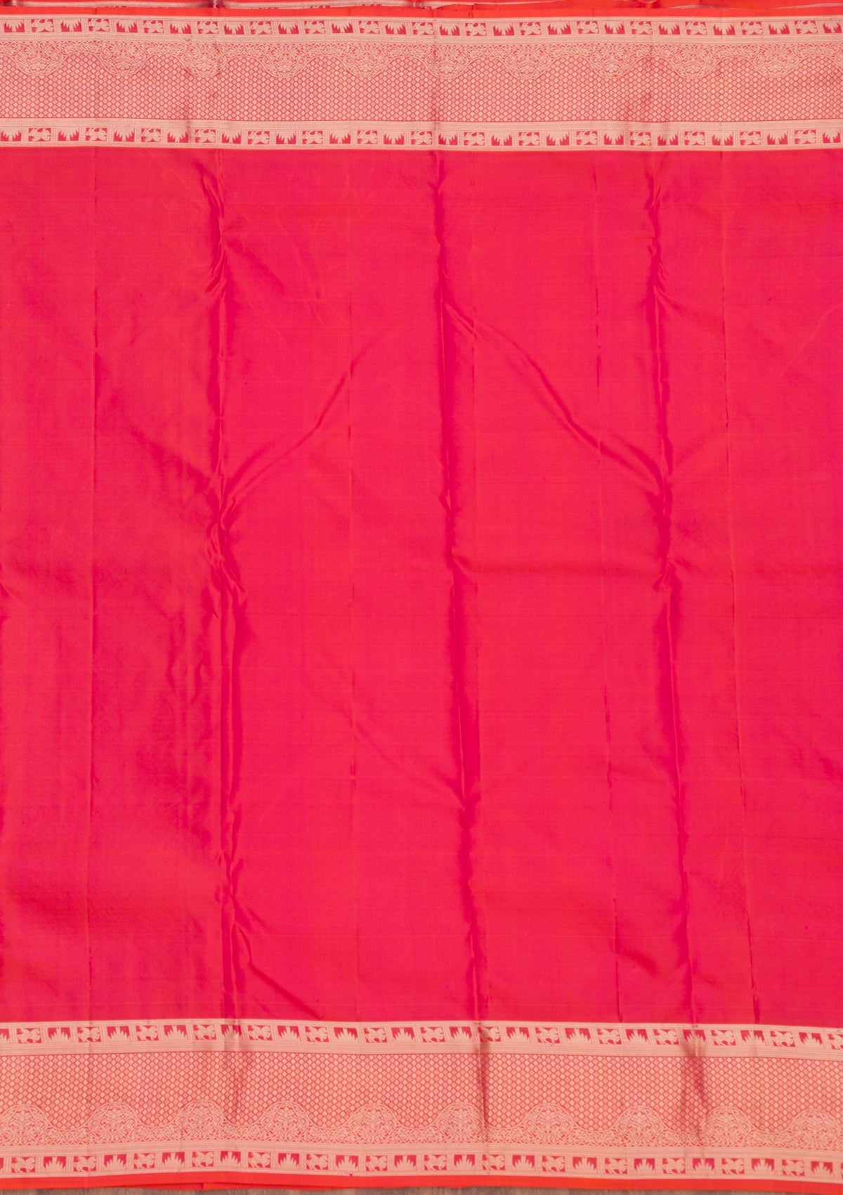 Rani Pink Zariwork Pure Silk Saree-Koskii