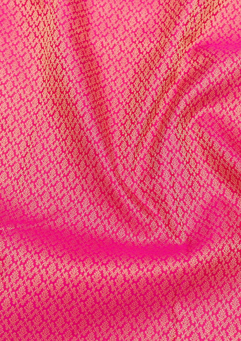 Rani Pink Zariwork Pure Silk Saree-Koskii