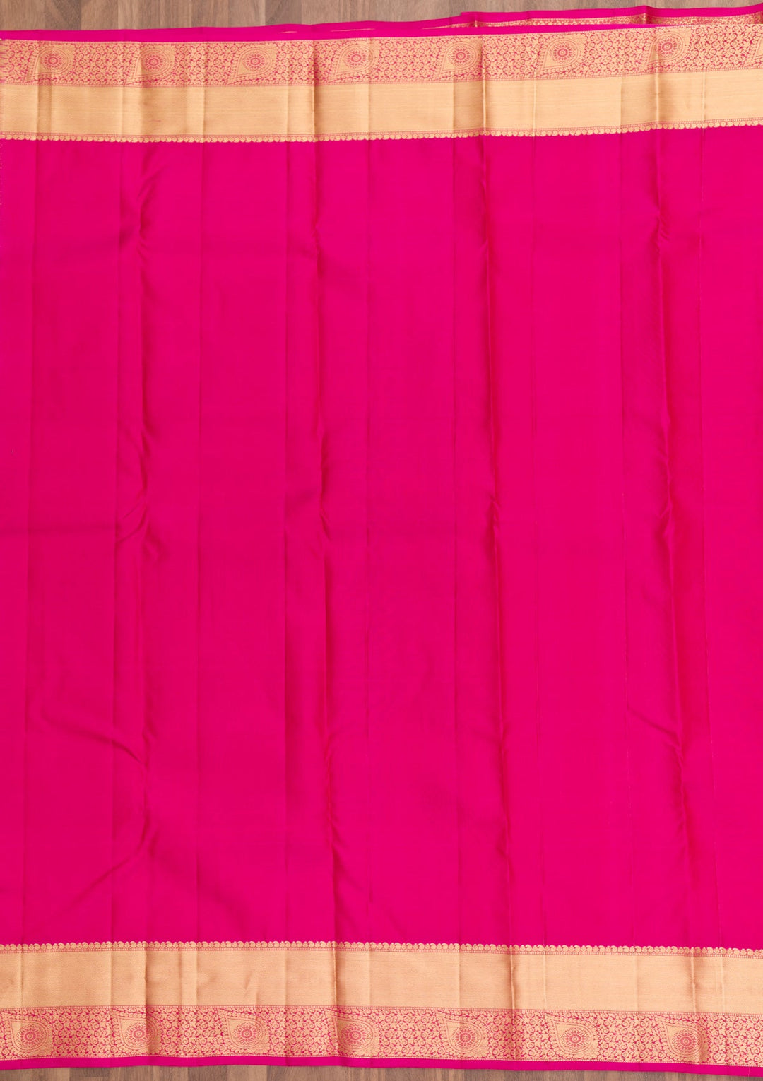 Rani Pink Zariwork Pure Silk Saree-Koskii
