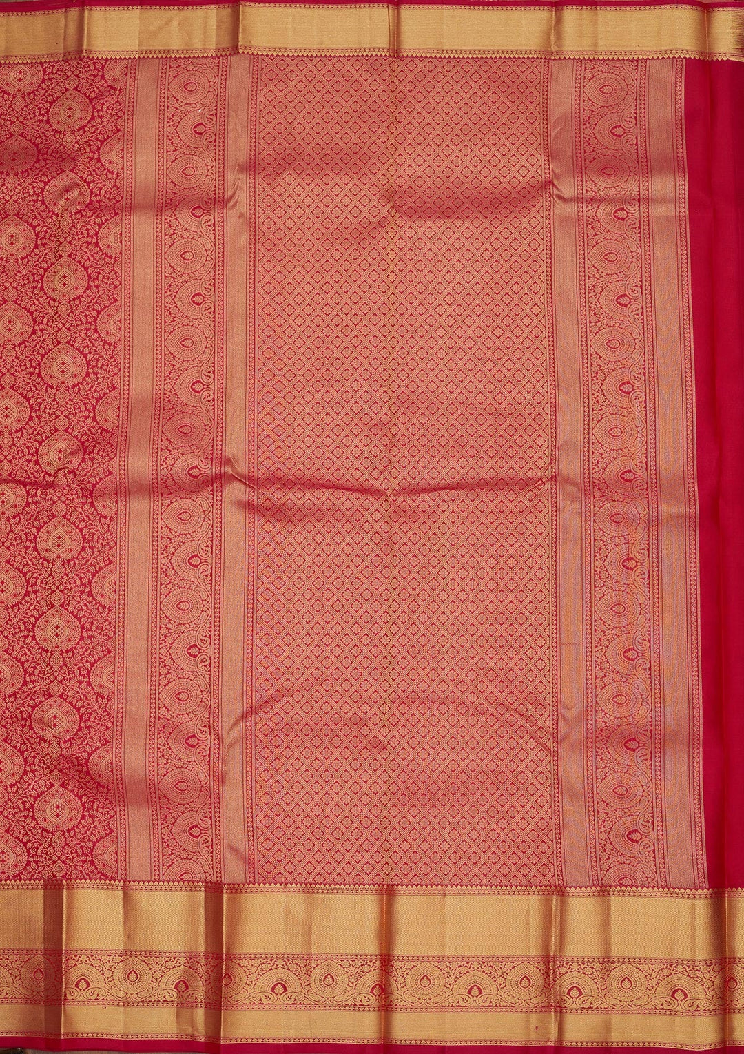Rani Pink Zariwork Pure Silk Saree-Koskii