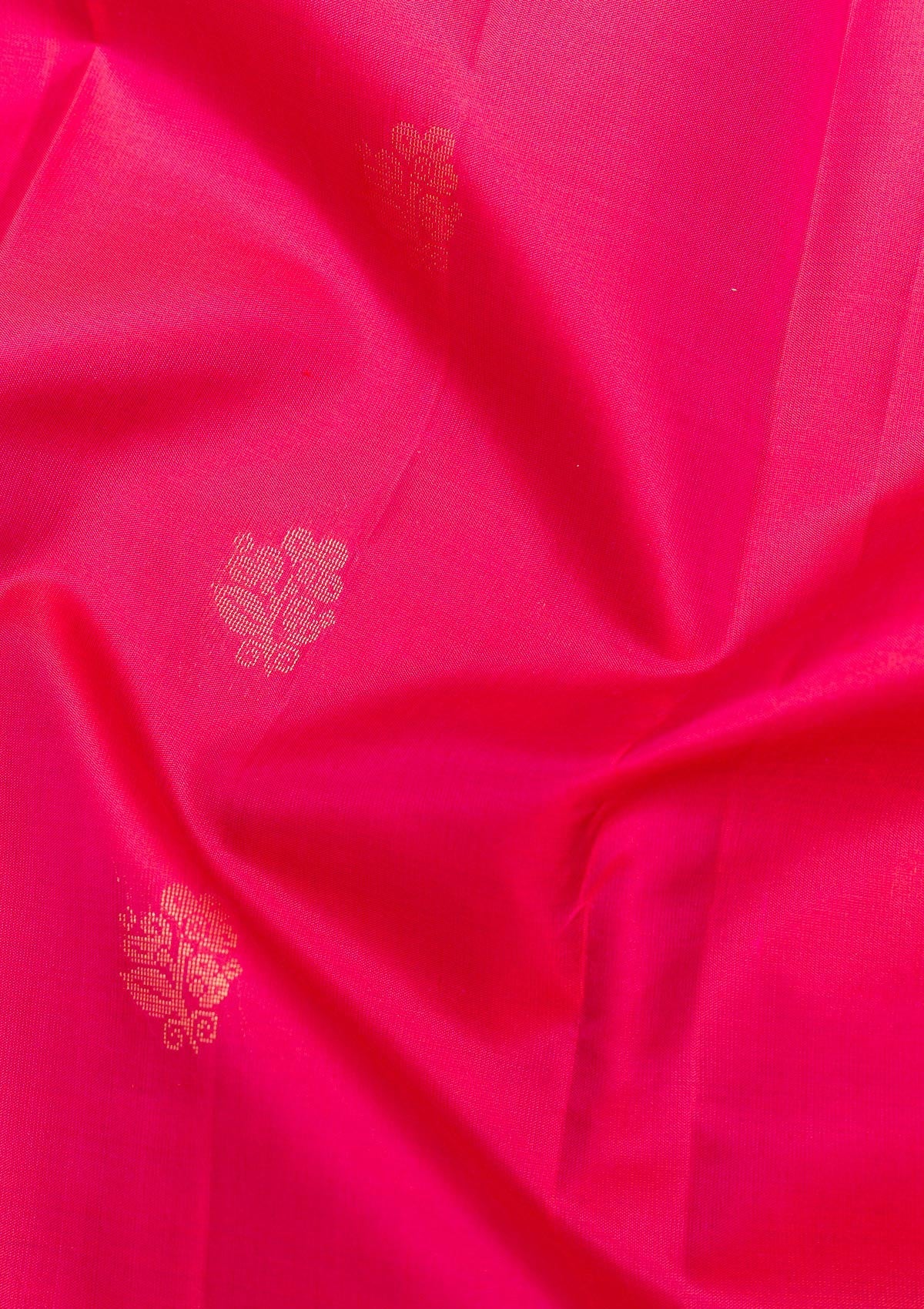 Rani Pink Zariwork Pure Silk Saree-Koskii