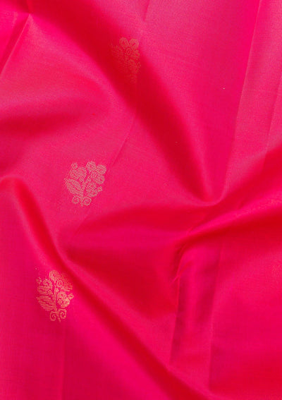 Rani Pink Zariwork Pure Silk Saree-Koskii