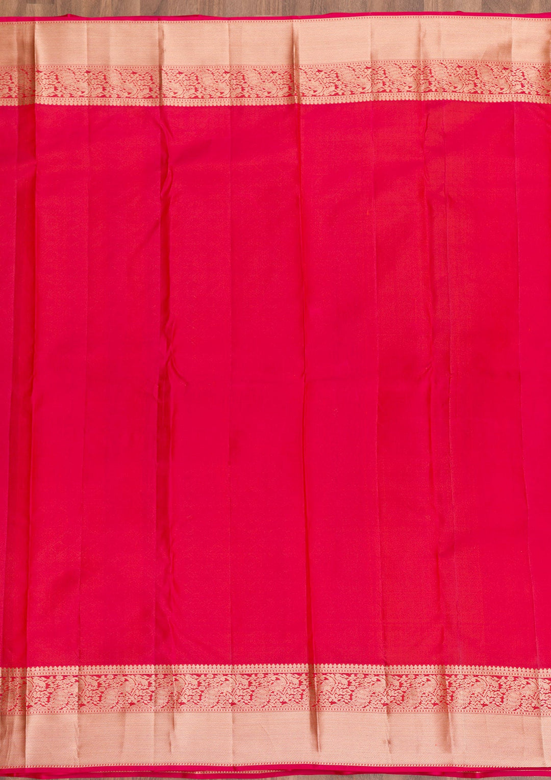 Rani Pink Zariwork Pure Silk Saree-Koskii