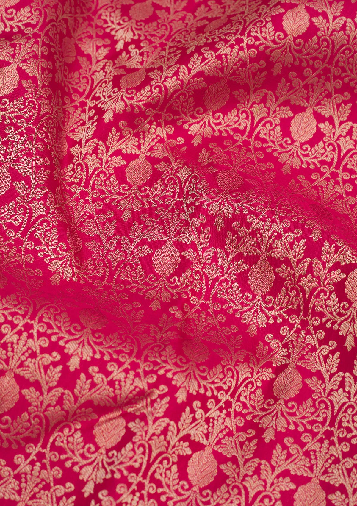 Rani Pink Zariwork Pure Silk Saree