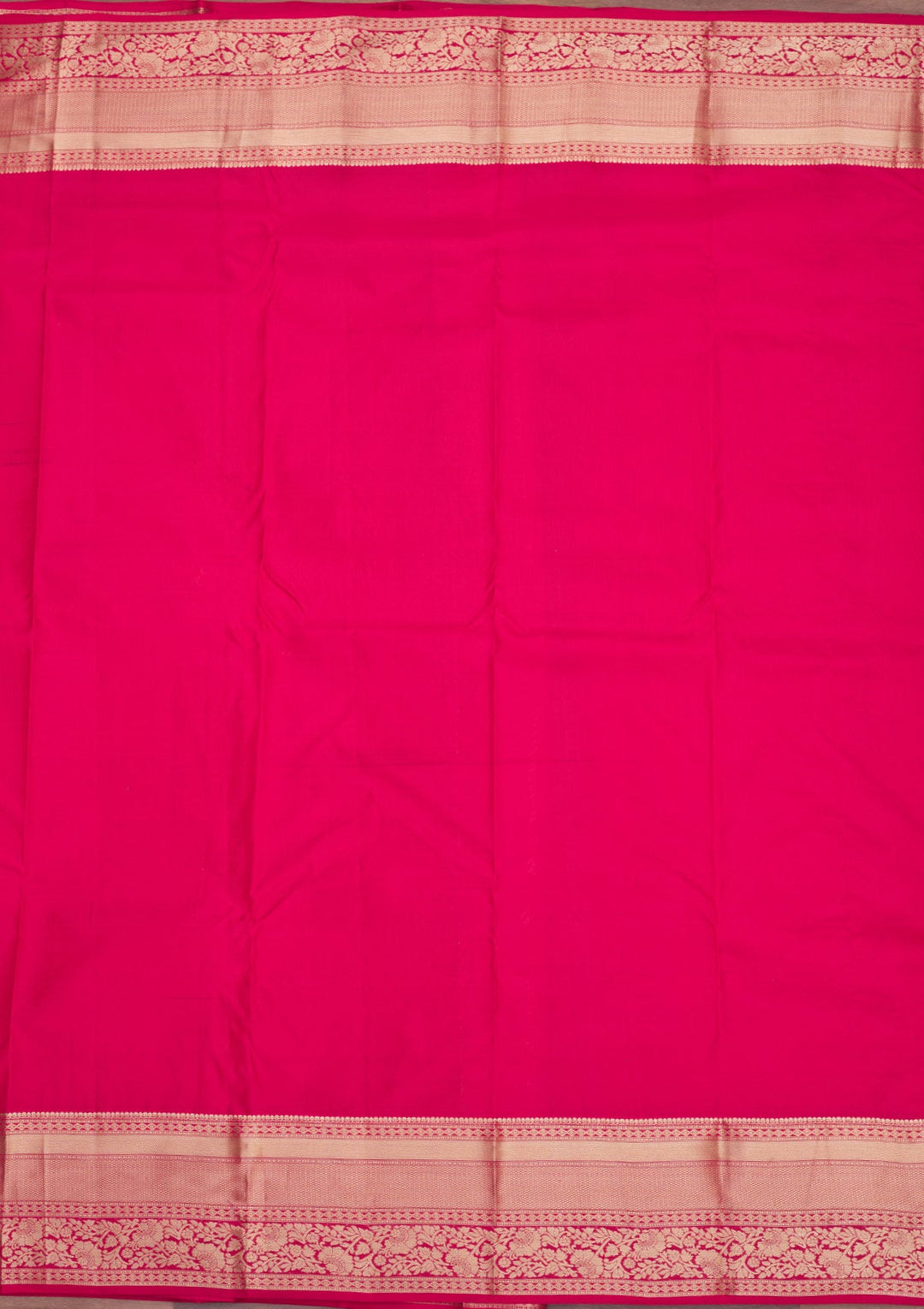 Rani Pink Zariwork Pure Silk Saree