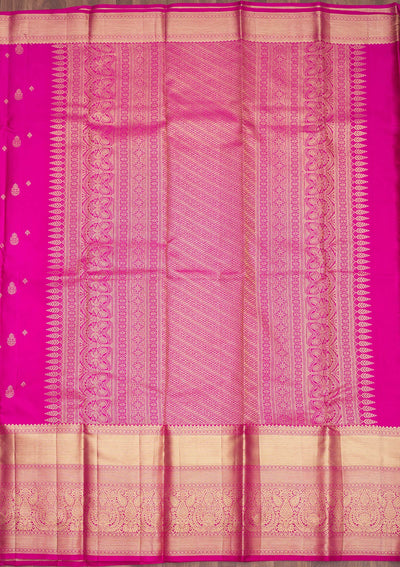 Rani Pink Zariwork Pure Silk Saree