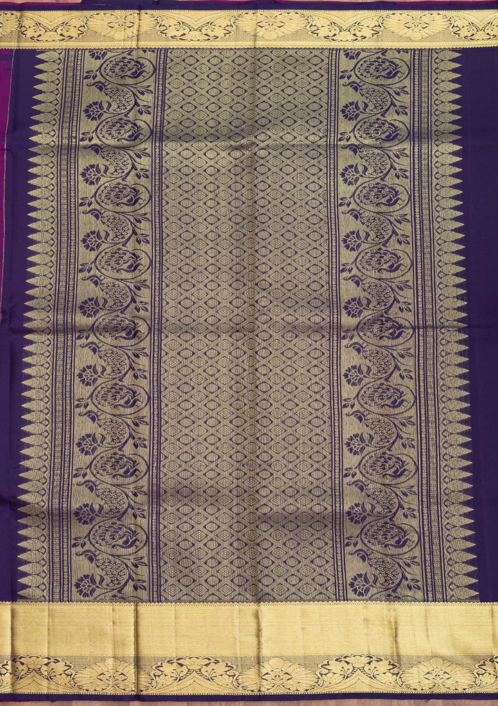 Rani Pink Zariwork Pure Silk Saree-Koskii