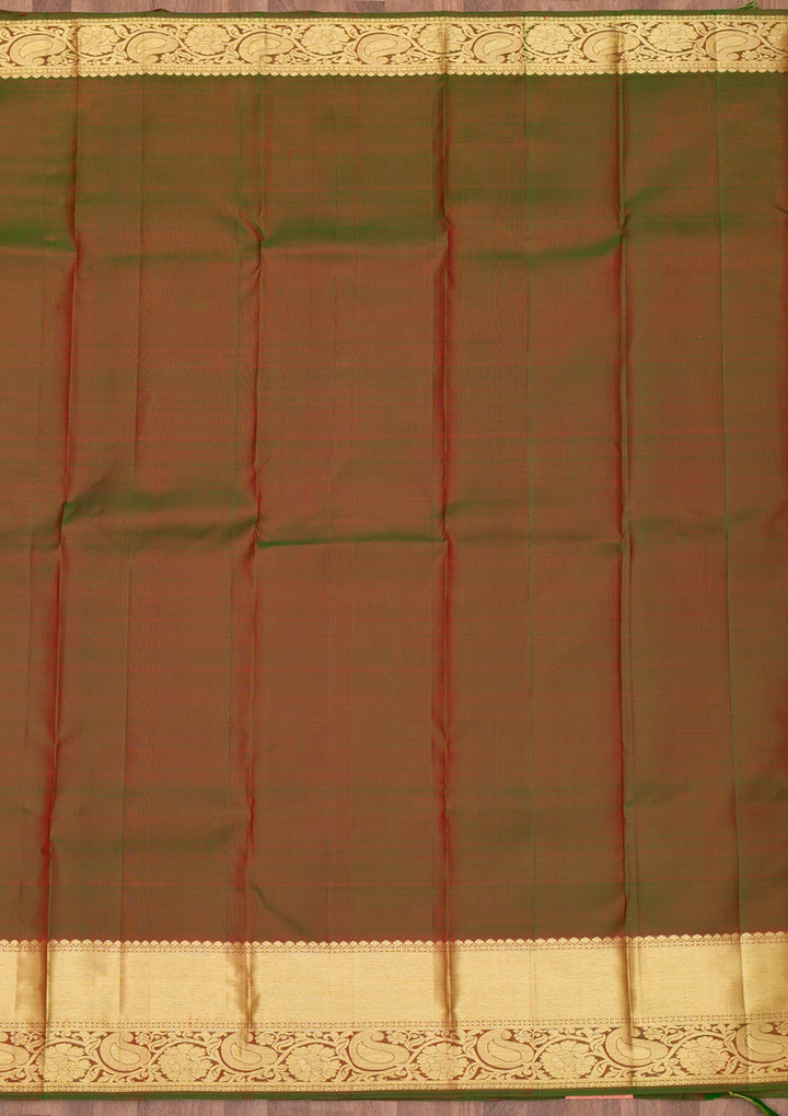 Rani Pink Zariwork Pure Silk Saree-Koskii