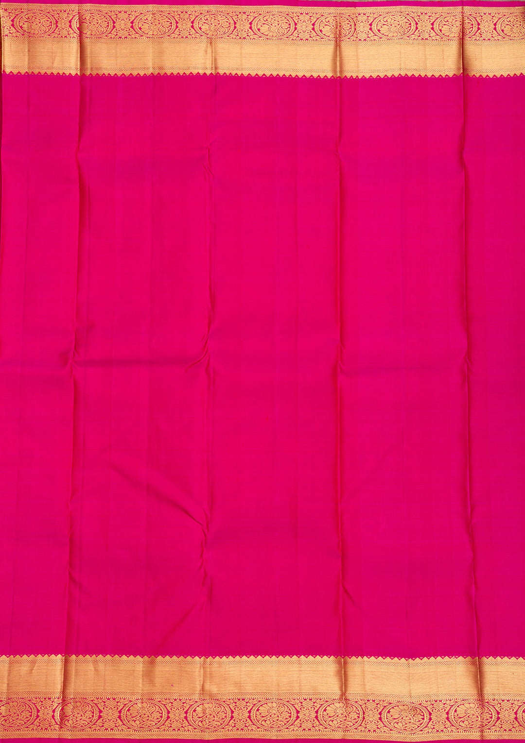 Rani Pink Zariwork Pure Silk Saree-Koskii