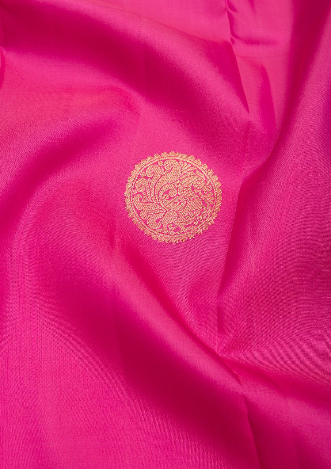 Rani Pink Zariwork Pure Silk Saree-Koskii