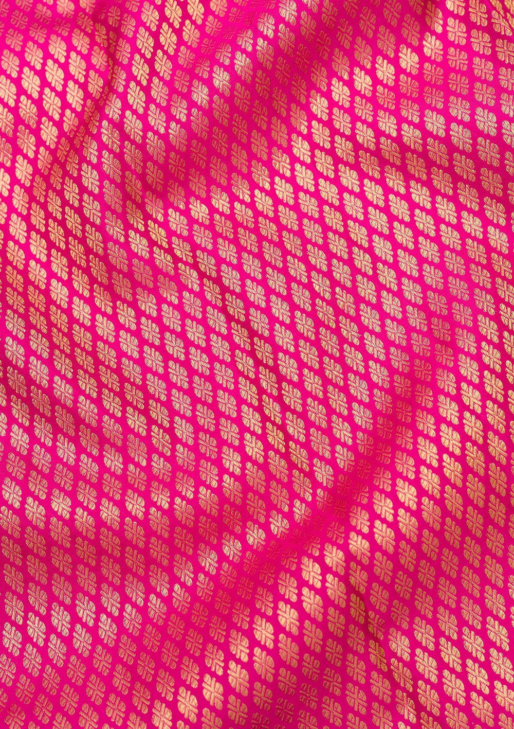 Rani Pink Zariwork Pure Silk Saree-Koskii
