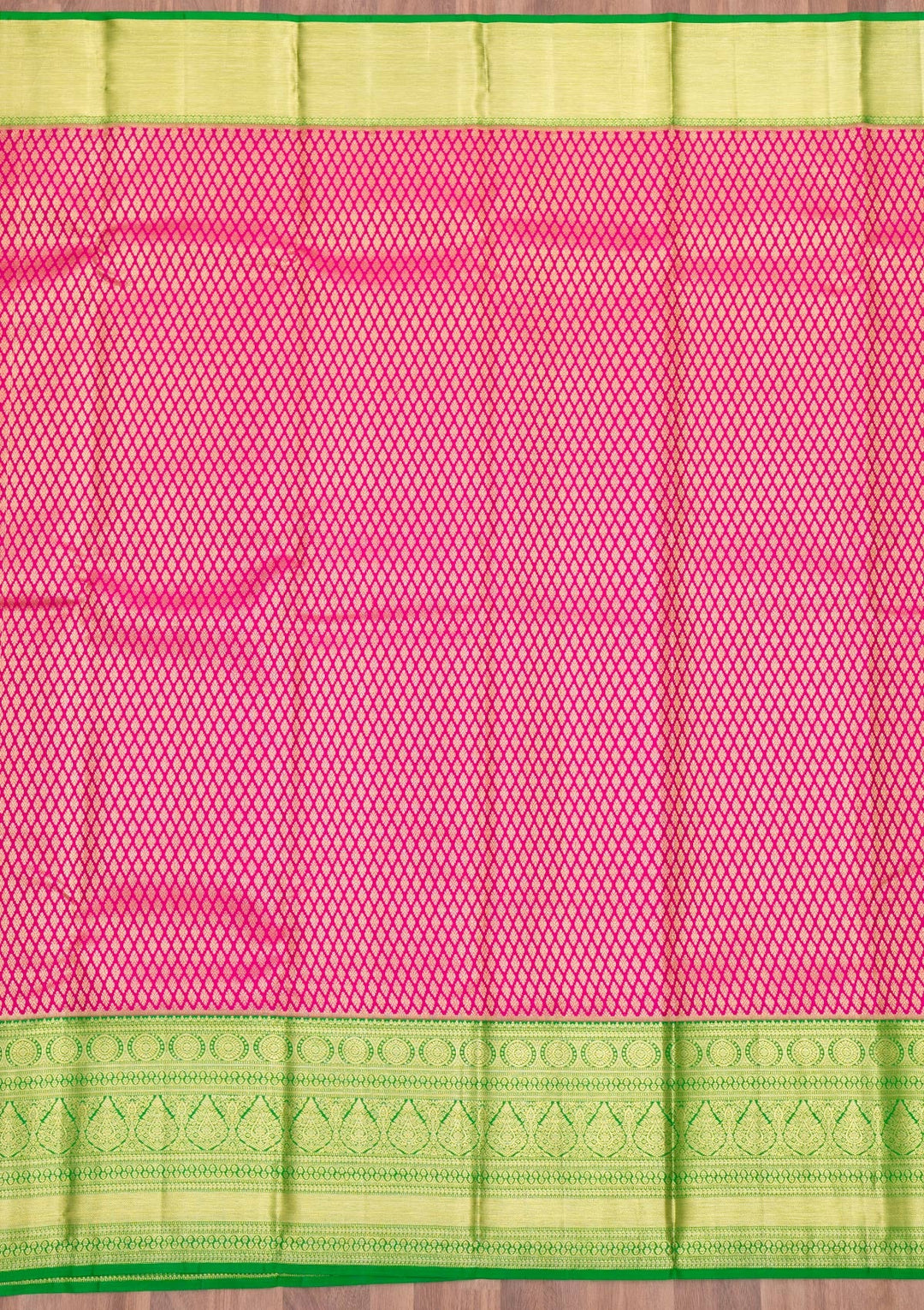 Rani Pink Zariwork Pure Silk Saree-Koskii