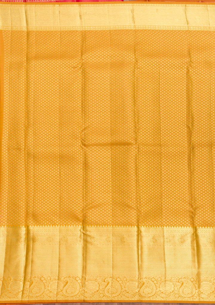 Rani Pink Zariwork Pure Silk Saree-Koskii