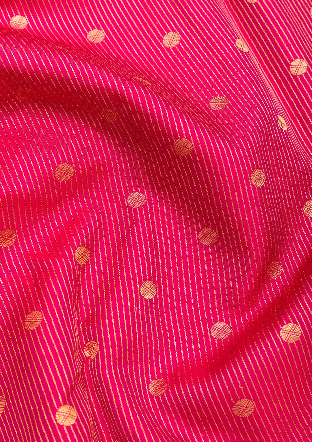 Rani Pink Zariwork Pure Silk Saree-Koskii