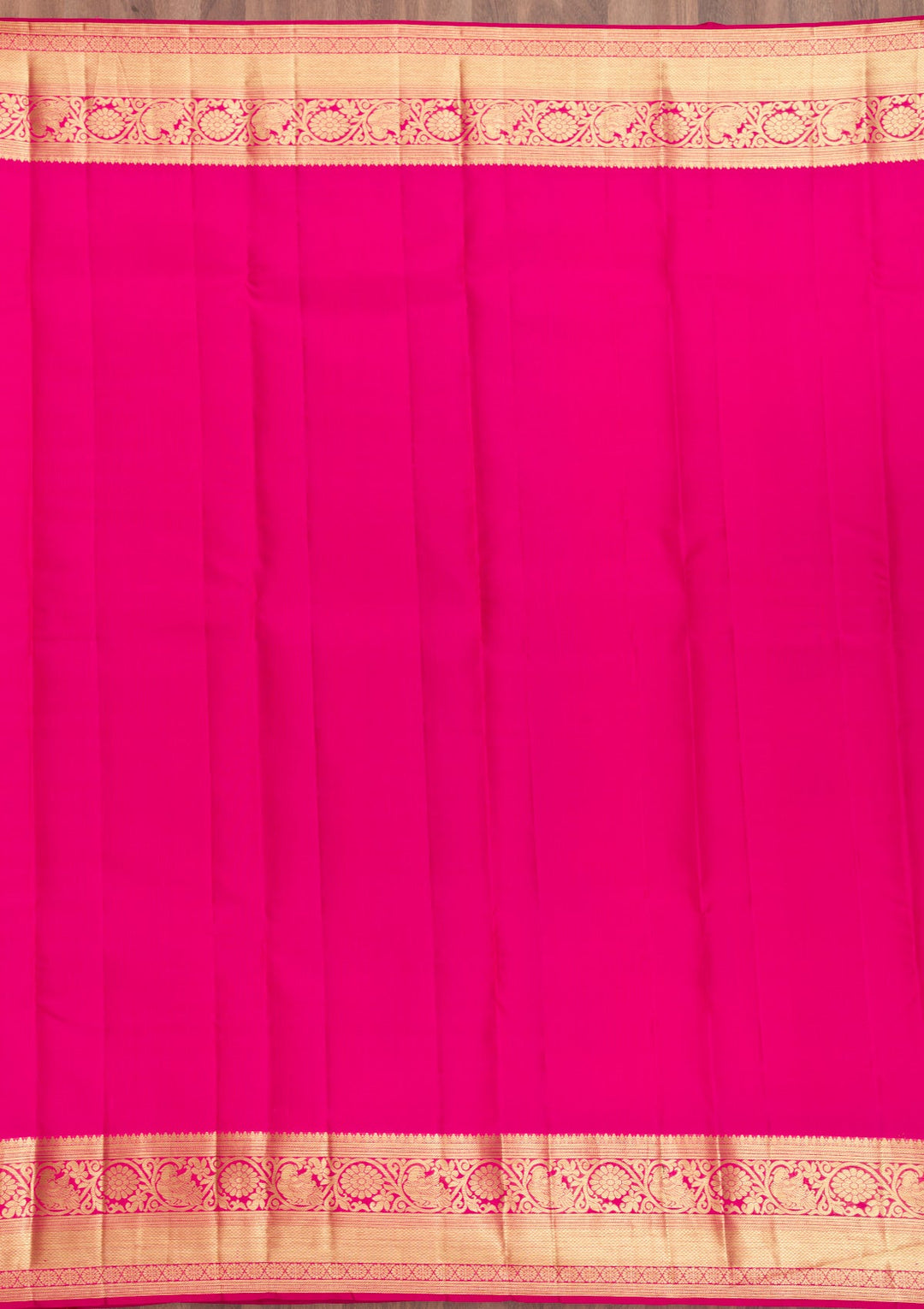 Rani Pink Zariwork Pure Silk Saree-Koskii
