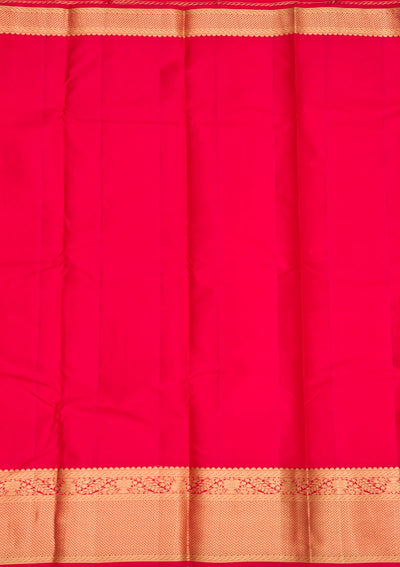 Rani Pink Zariwork Pure Silk Saree-Koskii