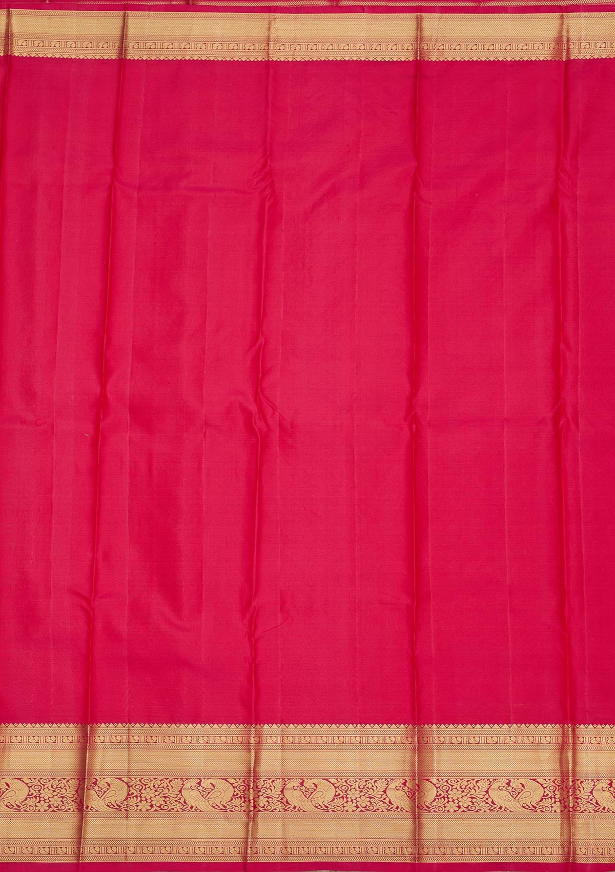 Rani Pink Zariwork Pure Silk Saree-Koskii