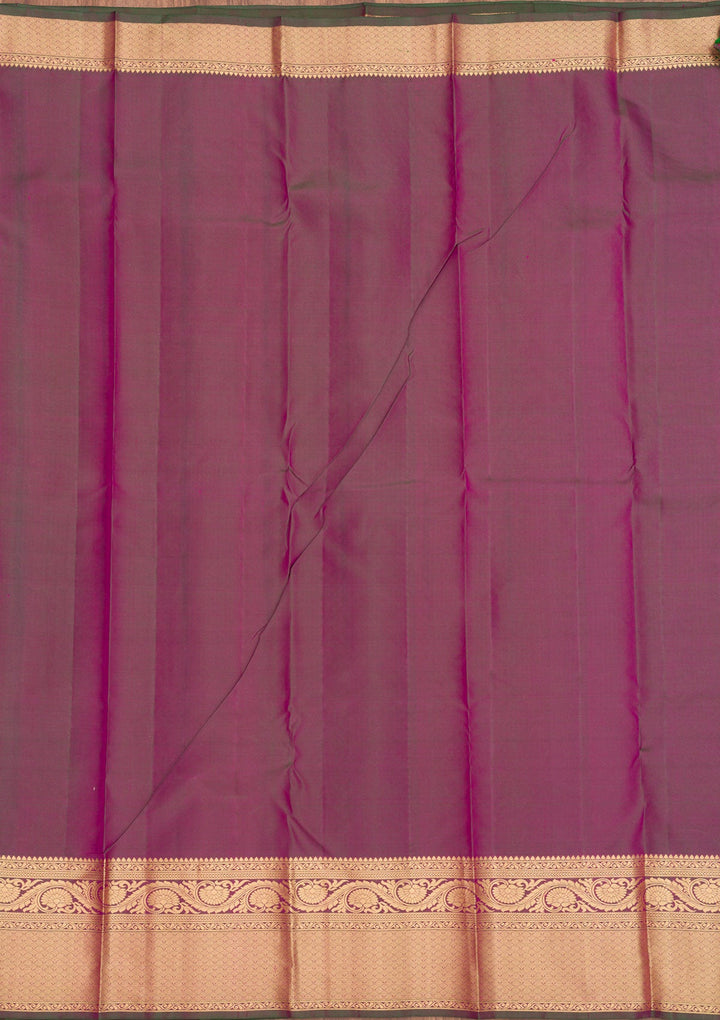 Rani Pink Zariwork Pure Silk Saree-Koskii
