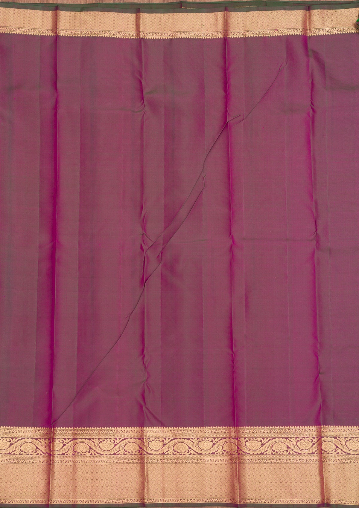 Rani Pink Zariwork Pure Silk Saree-Koskii