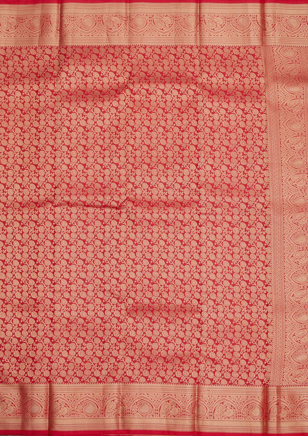 Rani Pink Zariwork Pure Silk Saree-Koskii