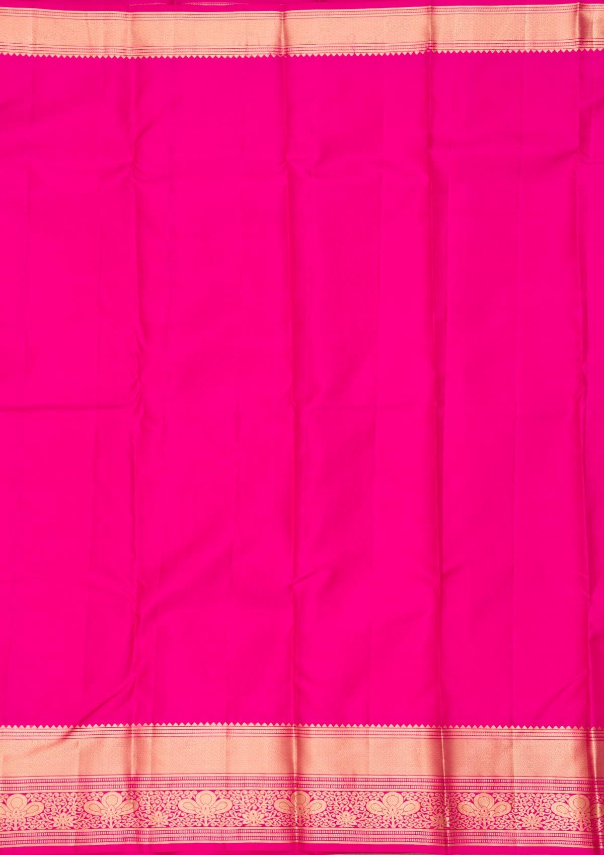 Rani Pink Zariwork Pure Silk Saree-Koskii