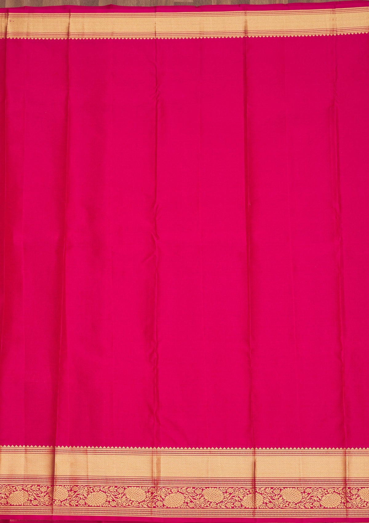 Rani Pink Zariwork Pure Silk Saree