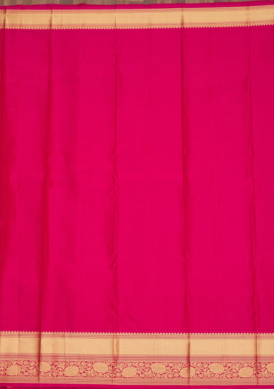 Rani Pink Zariwork Pure Silk Saree