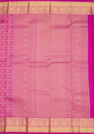 Rani Pink Zariwork Pure Silk Saree