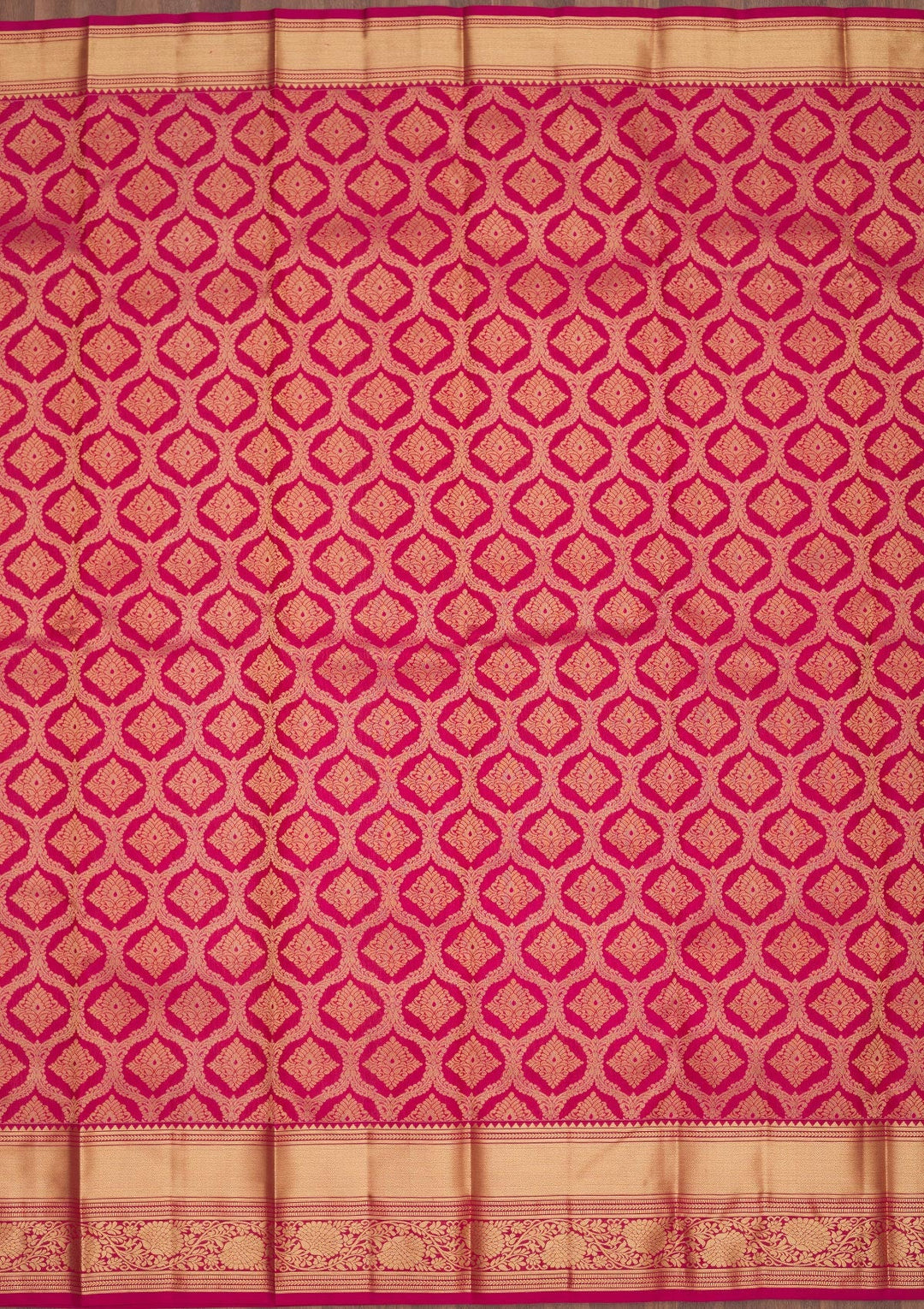 Rani Pink Zariwork Pure Silk Saree