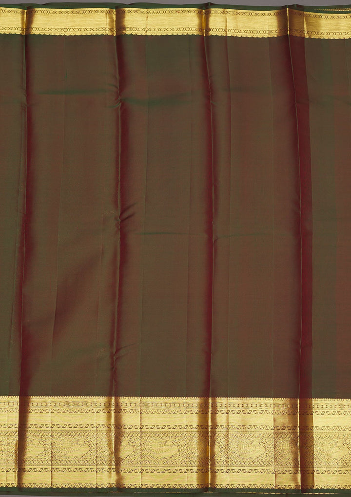 Rani Pink Zariwork Pure Silk Saree-Koskii